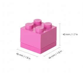 Lego, minipudełko klocek 4 - Różowe (40111739)